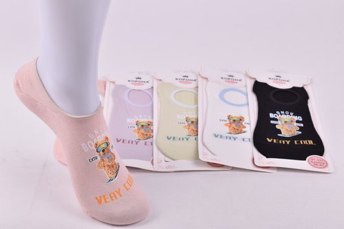 Шкарпетки-Сліди жіночі "КОРОНА" бавовна (Арт. BY527-1) | 10 пар