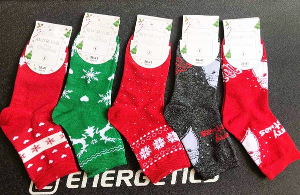 Шкарпетки жіночі Merry Christmas "AURA" COTTON (Арт. SN516/35-38) | 5 пар